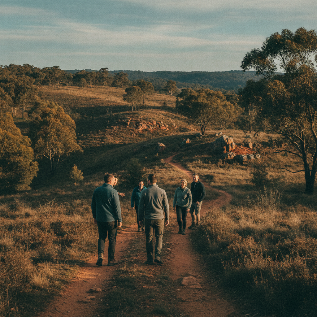 A guided nature hike through the Adelaide Hills for a corporate team